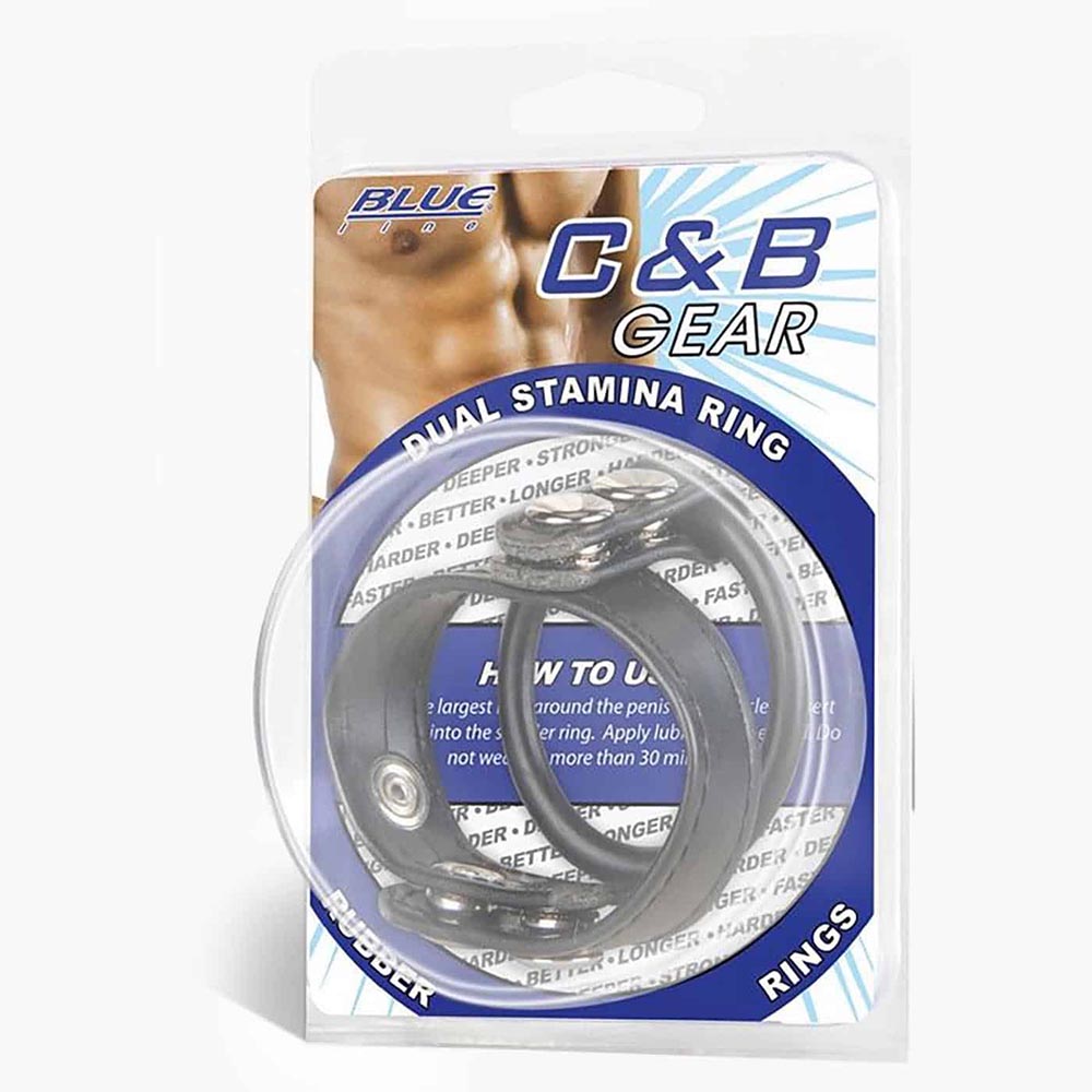 Dual Stamina Cock Ring Black Dual Stamina Cock Ring Black
