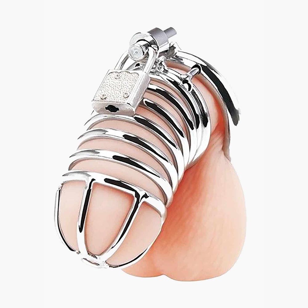 Deluxe Chastity Cage Silver Deluxe Chastity Cage Silver