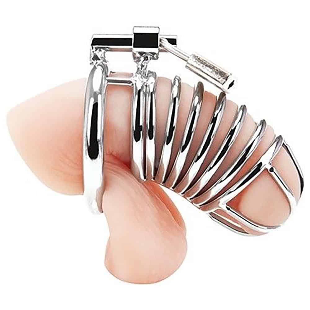 Deluxe Chastity Cage Silver Deluxe Chastity Cage Silver