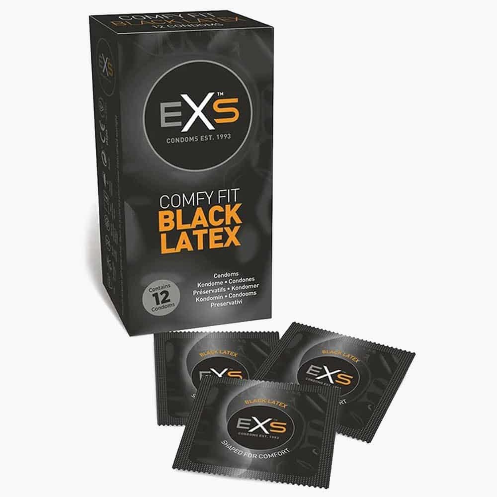 Black Latex Condoms 12 pack
