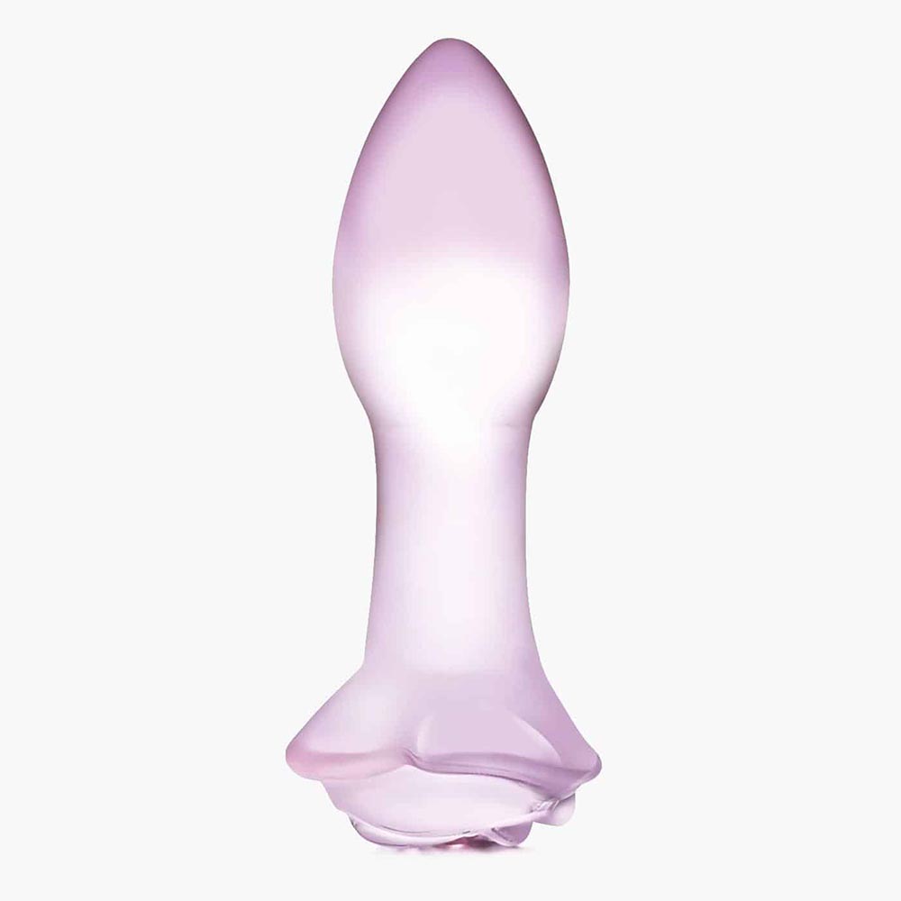 Rosebud Glass Butt Plug Rosebud Glass Butt Plug