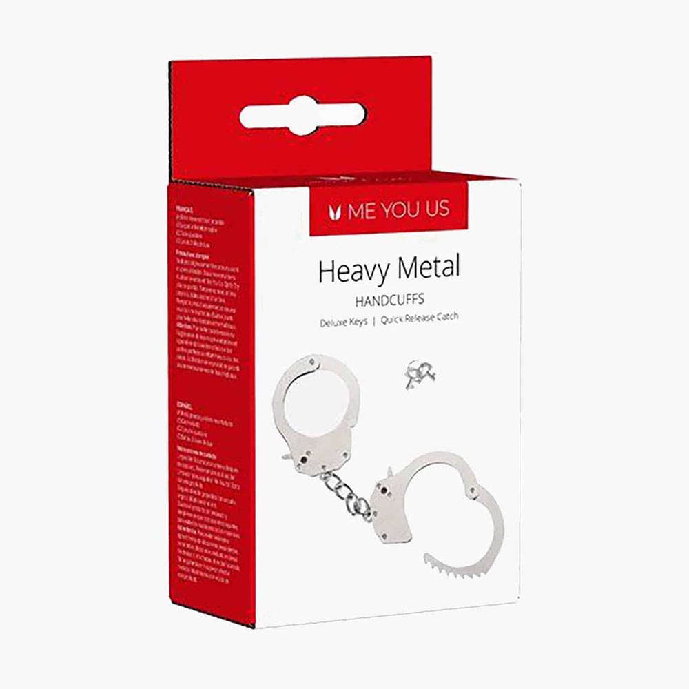 Heavy Metal Handcuffs Silver Heavy Metal Handcuffs Silver
