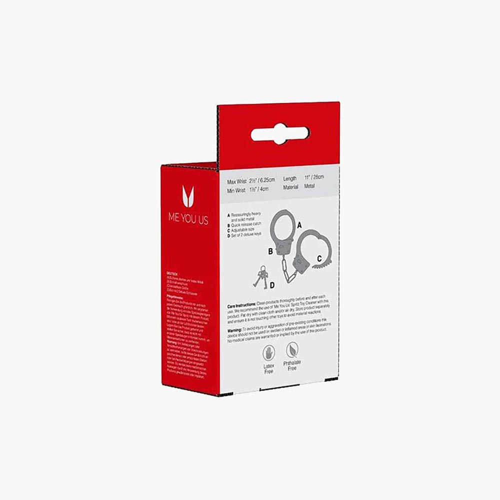 Heavy Metal Handcuffs Silver Heavy Metal Handcuffs Silver