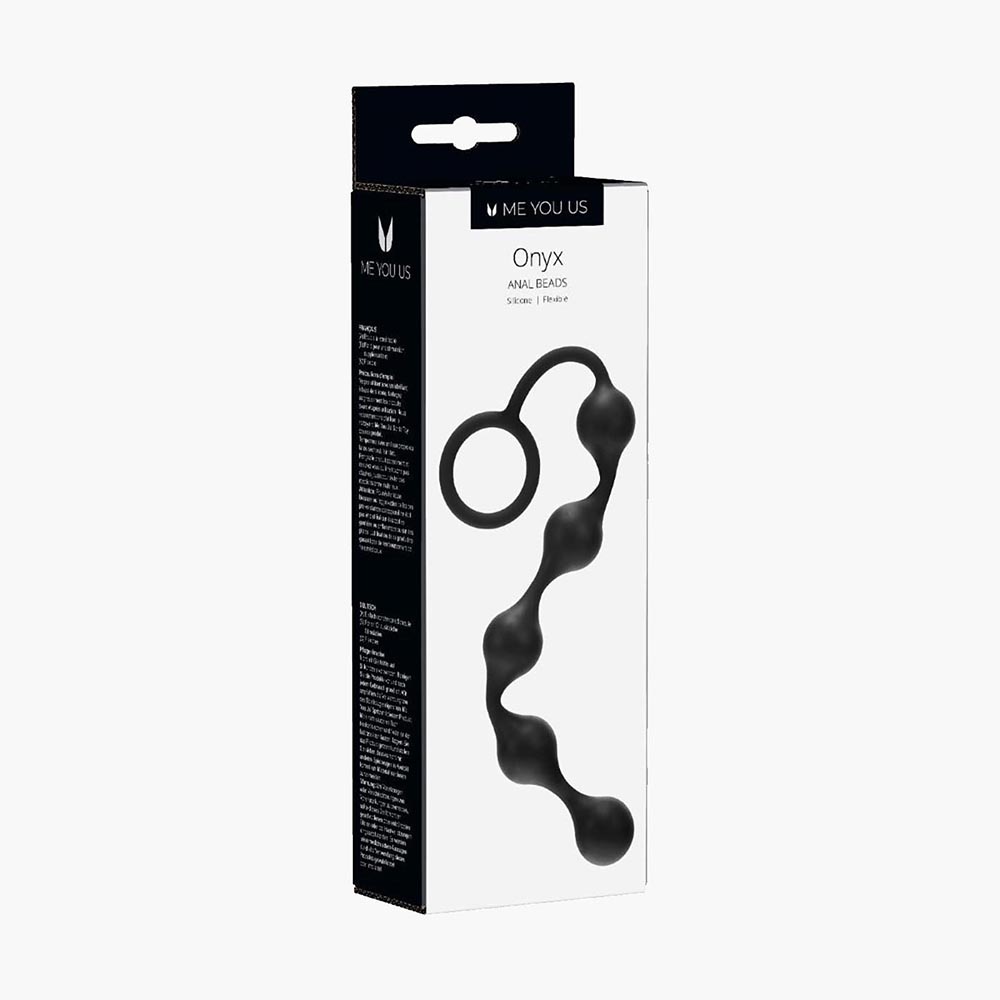 Onyx Silicone Anal Beads Black Onyx Silicone Anal Beads Black