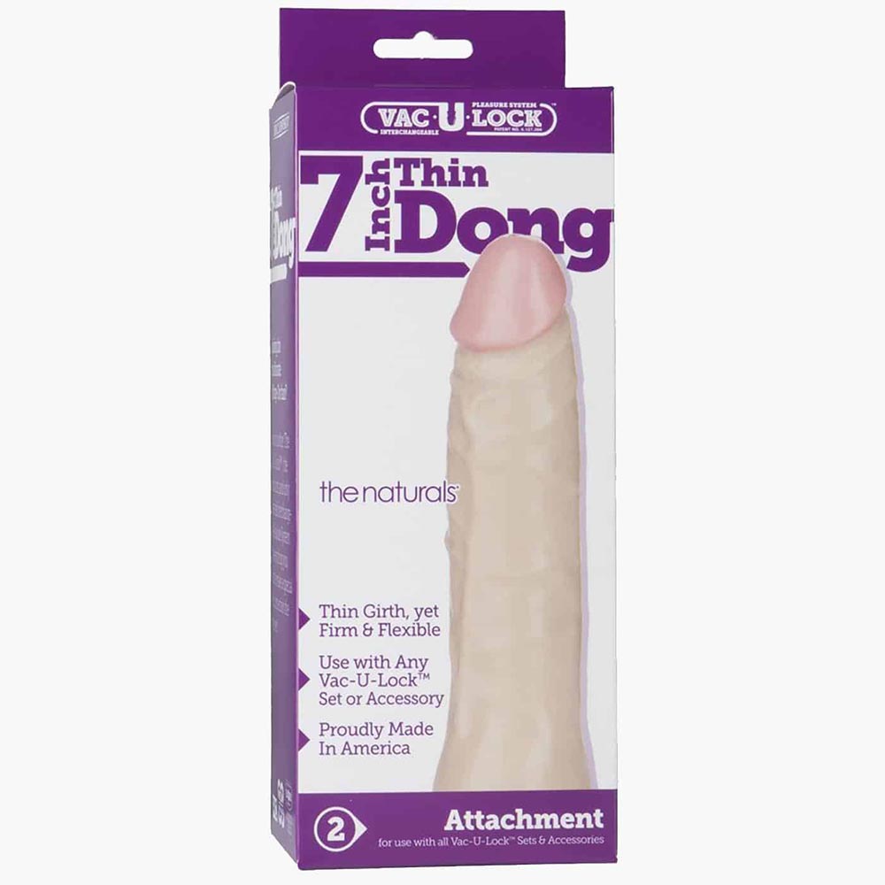 Vac-U-Lock Thin Dong Flesh 7in Vac-U-Lock Thin Dong Flesh 7in