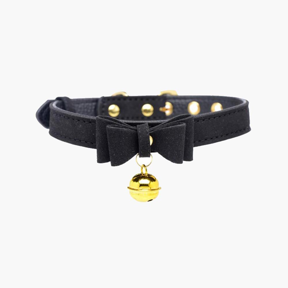 Golden Kitty Cat Bell Collar – Black/Gold