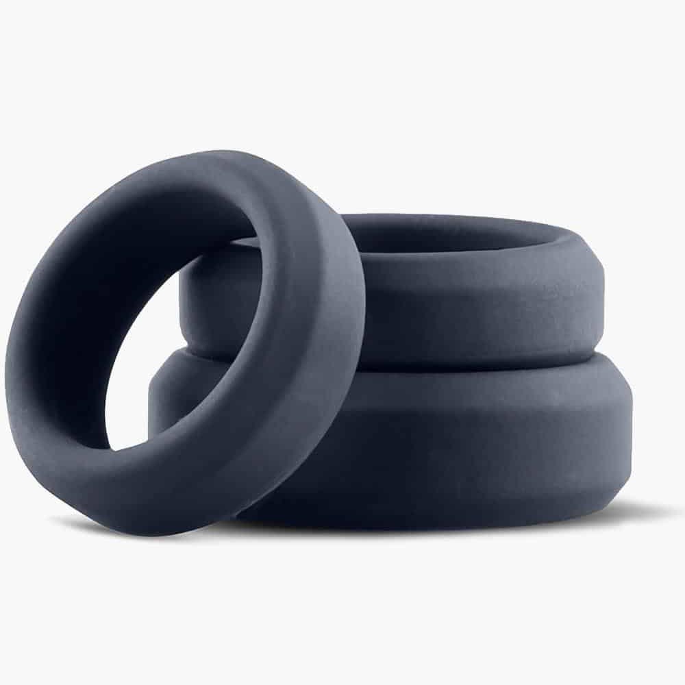 3-Piece Flat Cock Ring Kit Grey 3-Piece Flat Cock Ring Kit Grey