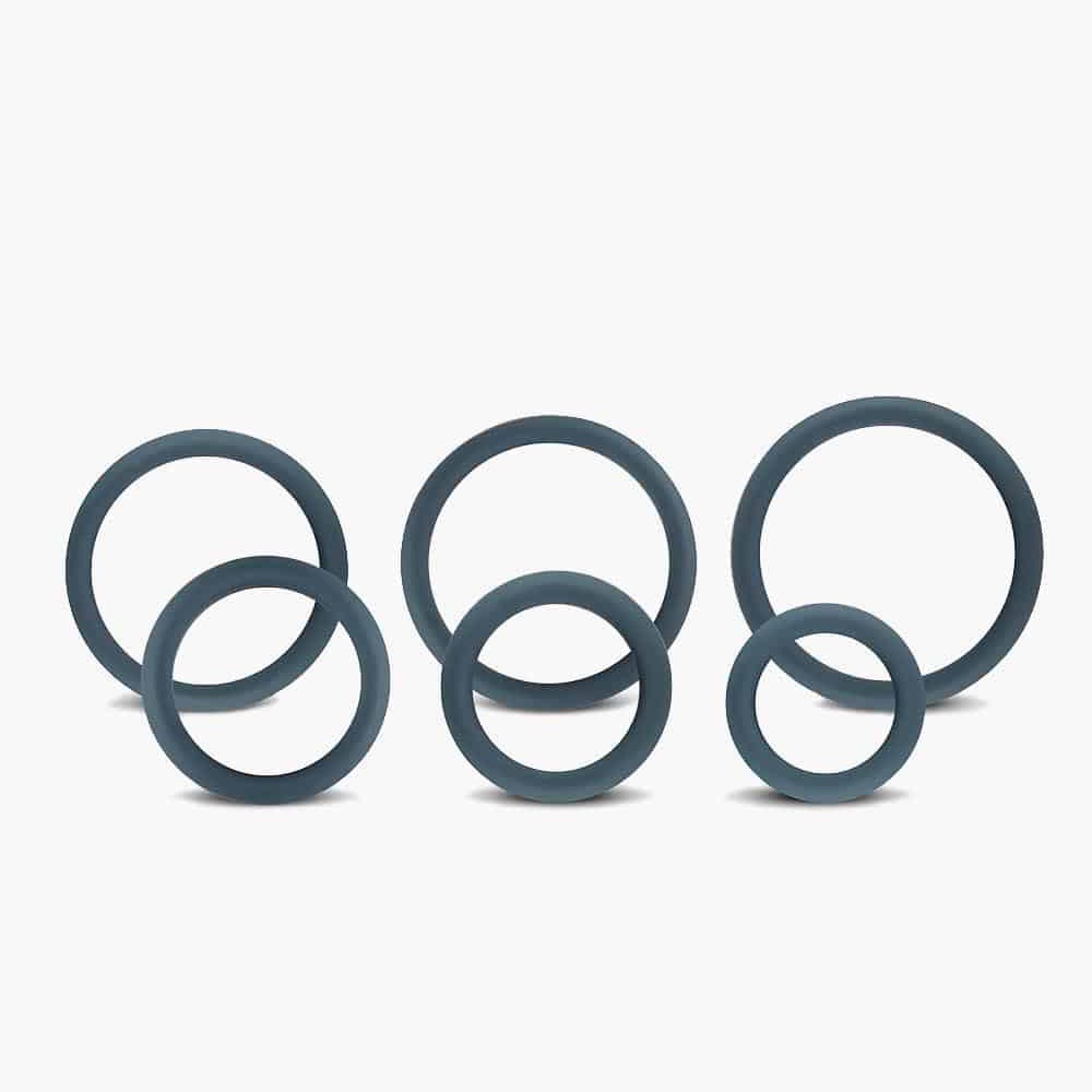 6-Piece Cock Ring Set Grey 6-Piece Cock Ring Set Grey