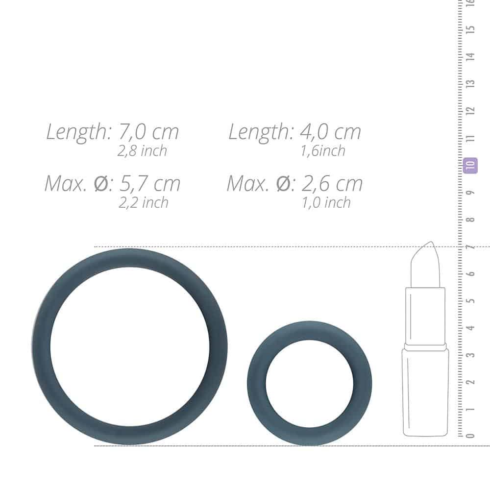 6-Piece Cock Ring Set Grey 6-Piece Cock Ring Set Grey