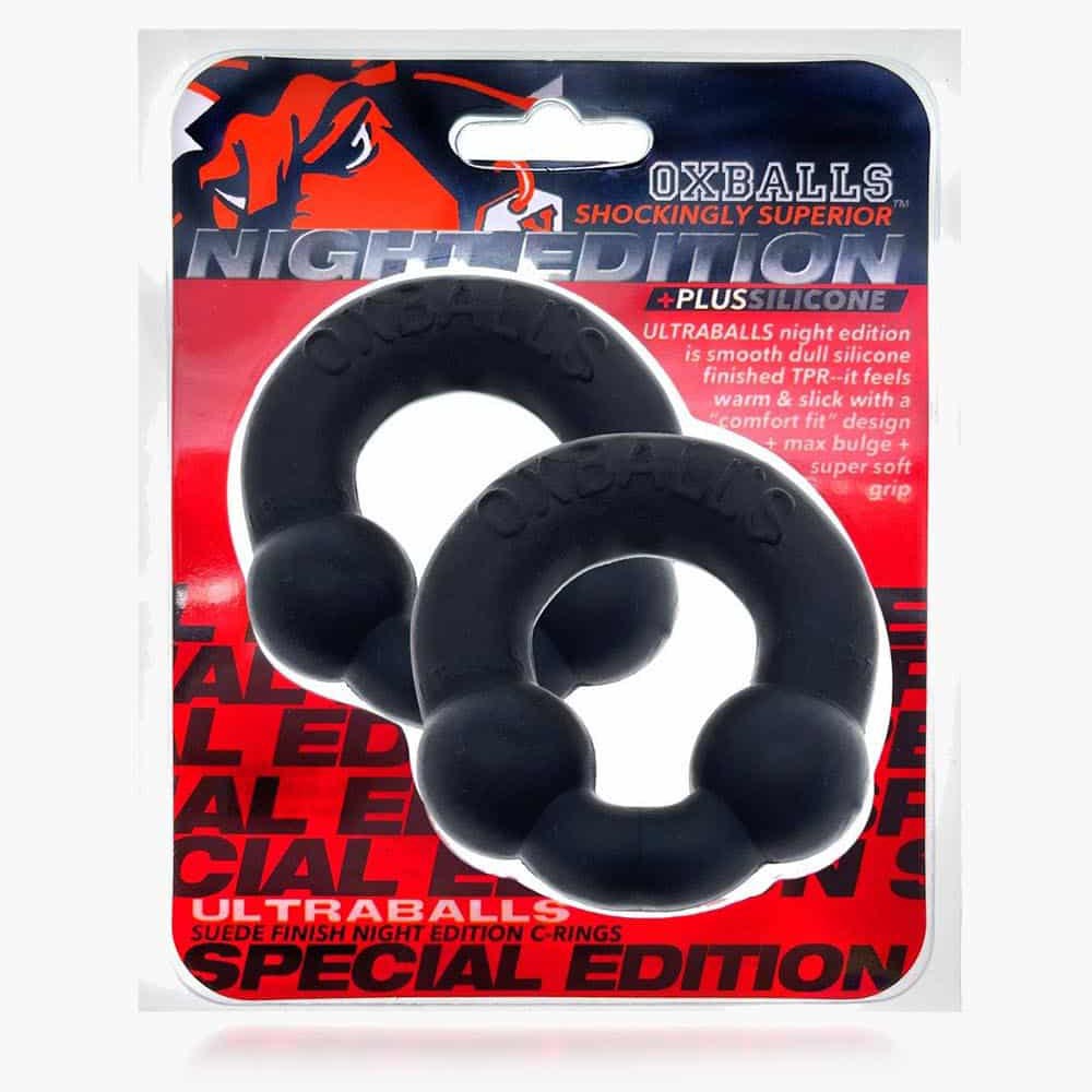 Ultraballs 2-Pack Cockring – Plus + Silicone Special Edition Night