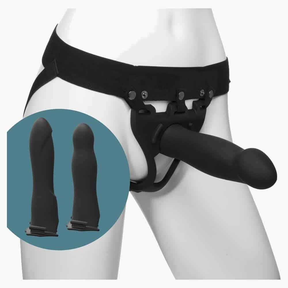 Body Extensions Hollow Strap On 4 Piece Set Black Body Extensions Hollow Strap On 4 Piece Set Black