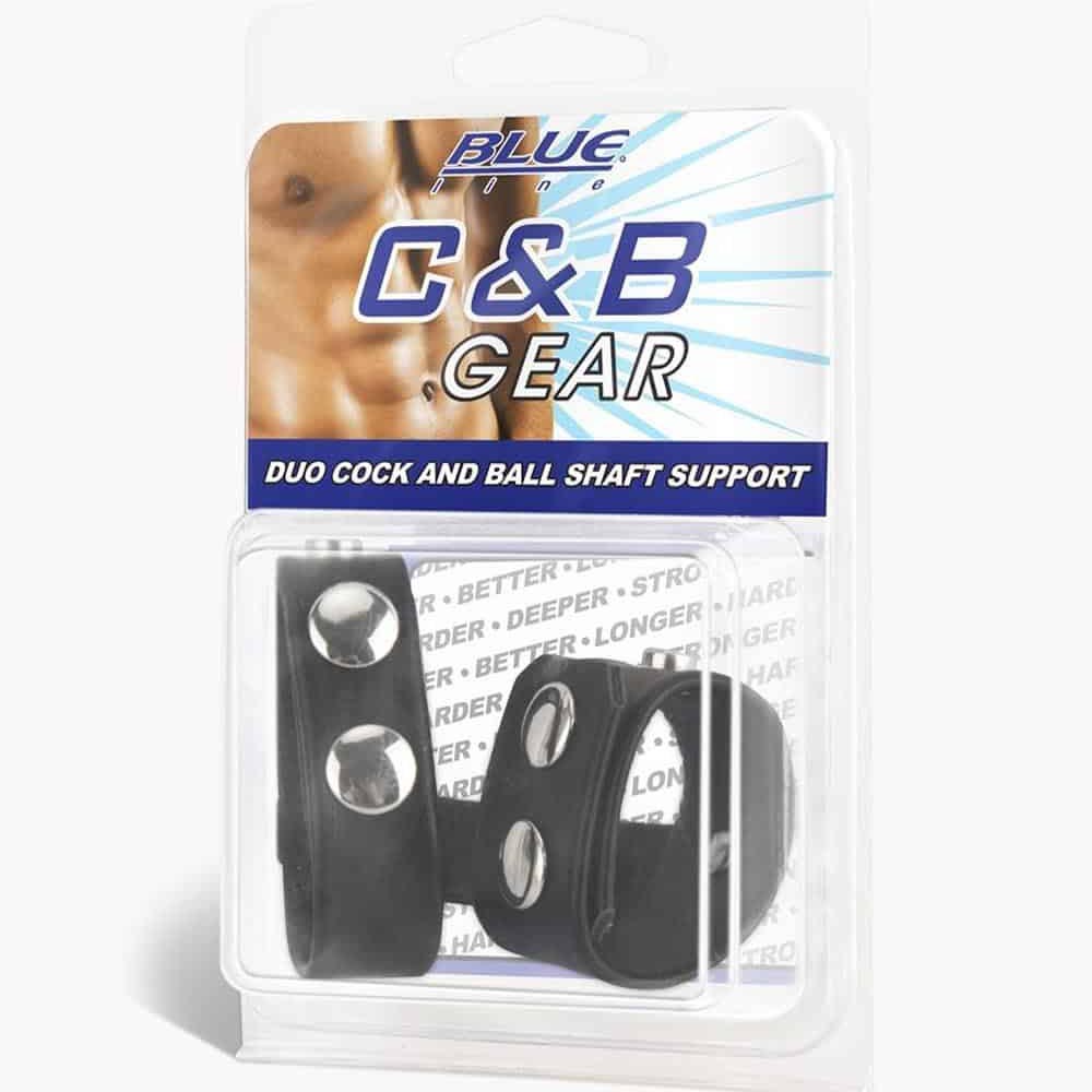 Blue Line Duo Cock And Ball Shaft Support Black