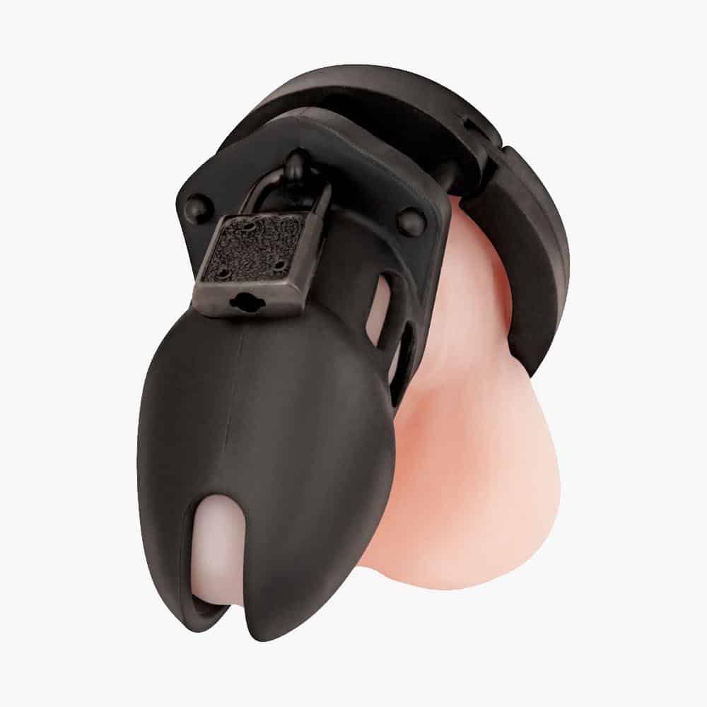 SILICONE CHASTITY COCK CAGE – BLACK SILICONE CHASTITY COCK CAGE – BLACK