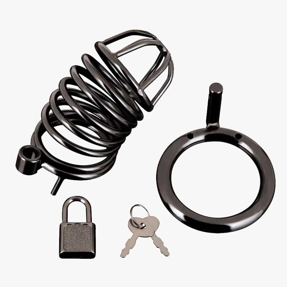 DELUXE CHASTITY COCK CAGE – BLACK