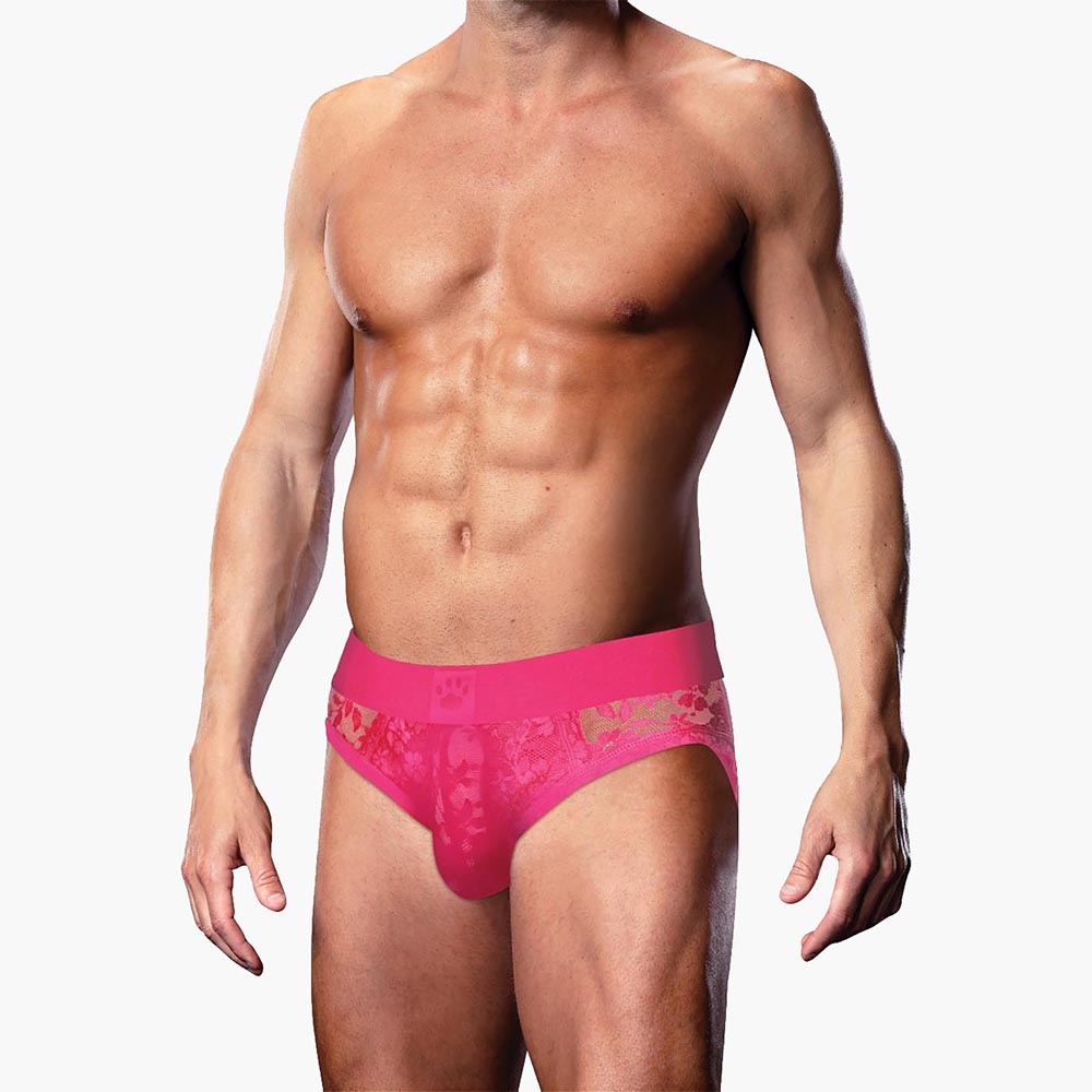 Pink Lace Open Back Brief Pink Lace Open Back Brief