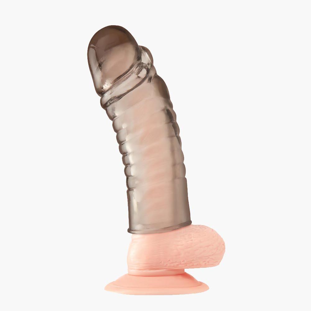6inch Ribbed Realistic Penis Enhancing Sleeve Extension