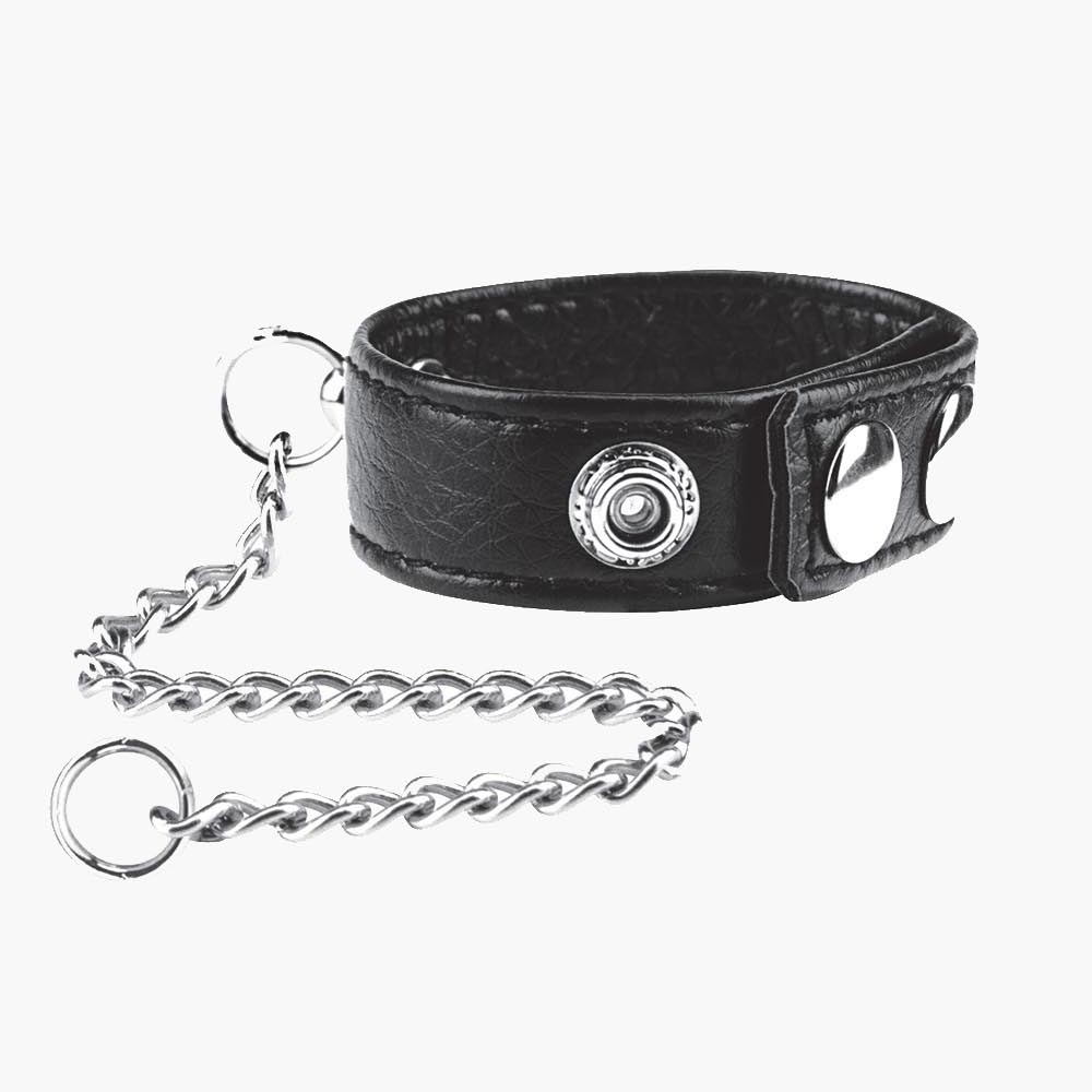 Snap Cock Ring With Leash