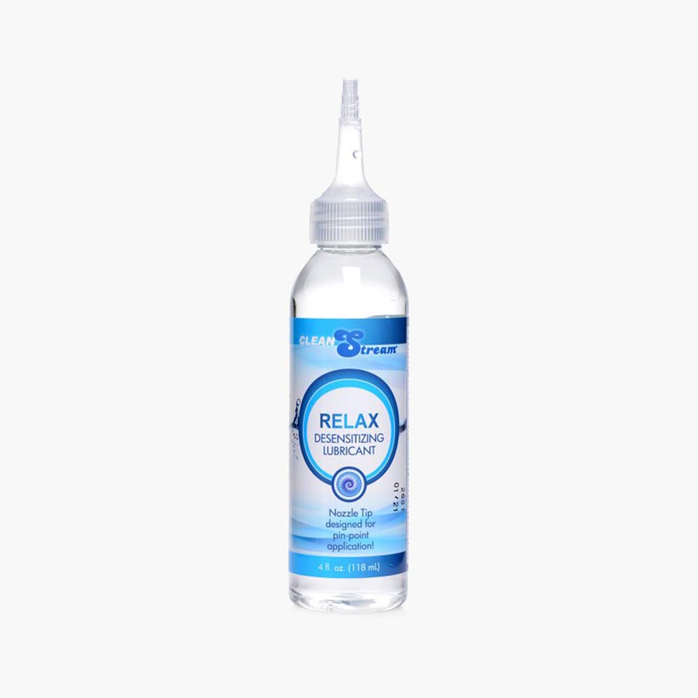 Relax Desensitizing Water Based Lubricant with Nozzle Tip – 4oz | Sex Lube
