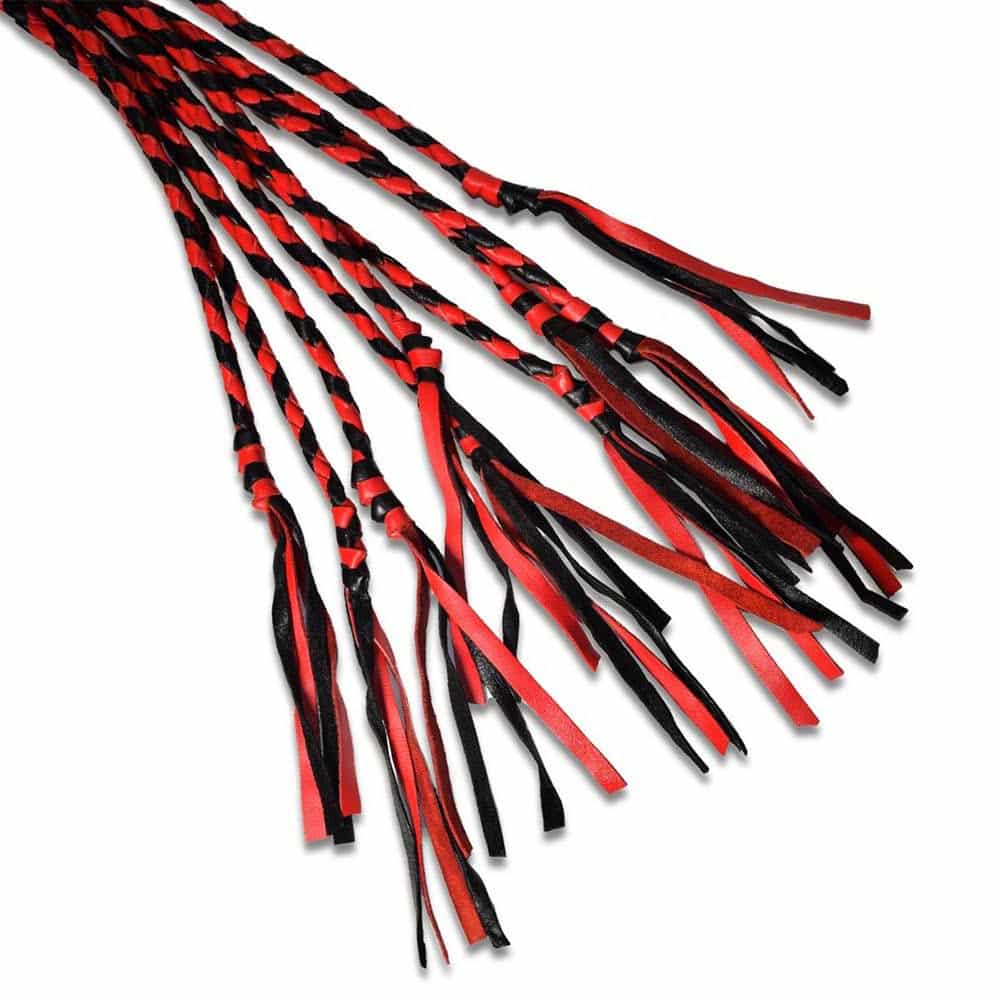 Long Handle Red and Black Flogger