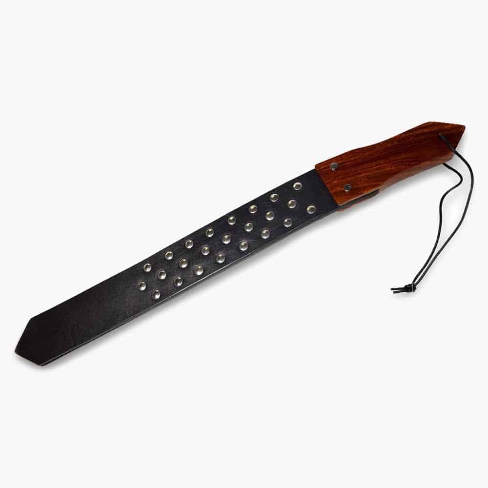 Leather and Wood Studded Paddle
