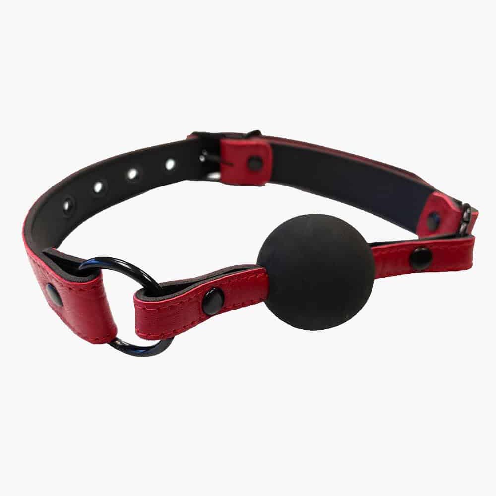 Leather Croc Print Ball Gag Leather Croc Print Ball Gag