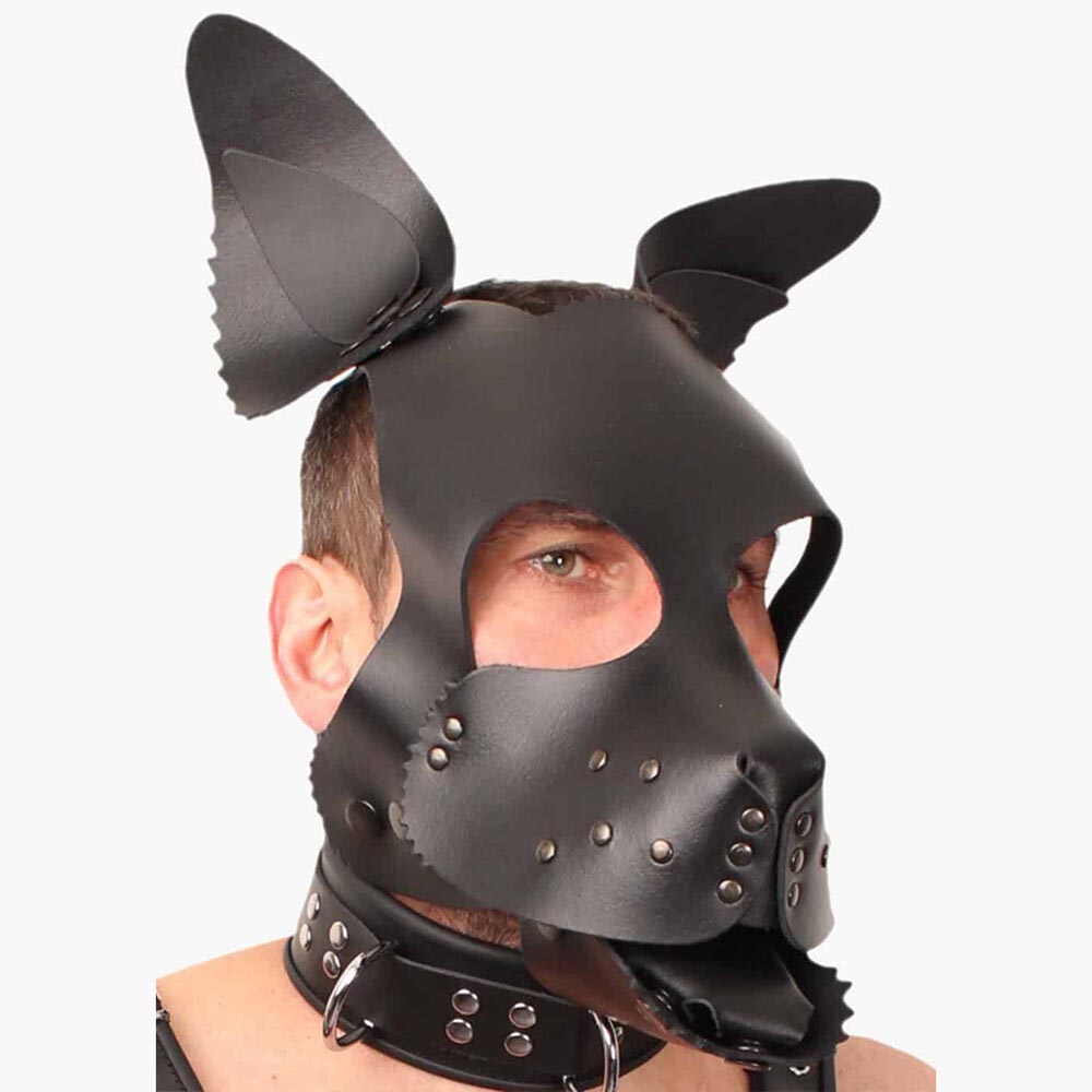 Leather Puppy Dog Mask