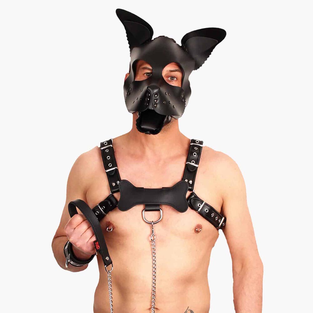 Leather Puppy Dog Mask Leather Puppy Dog Mask