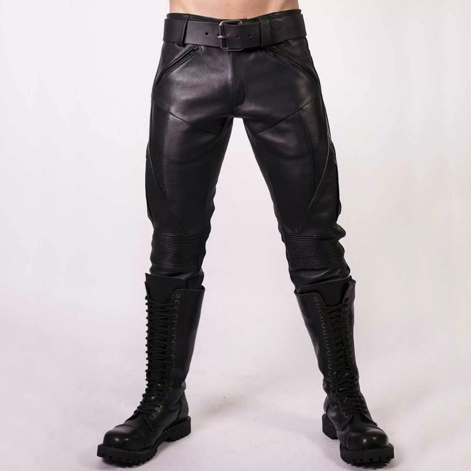 Black Leather Prowler Jeans Black Leather Prowler Jeans