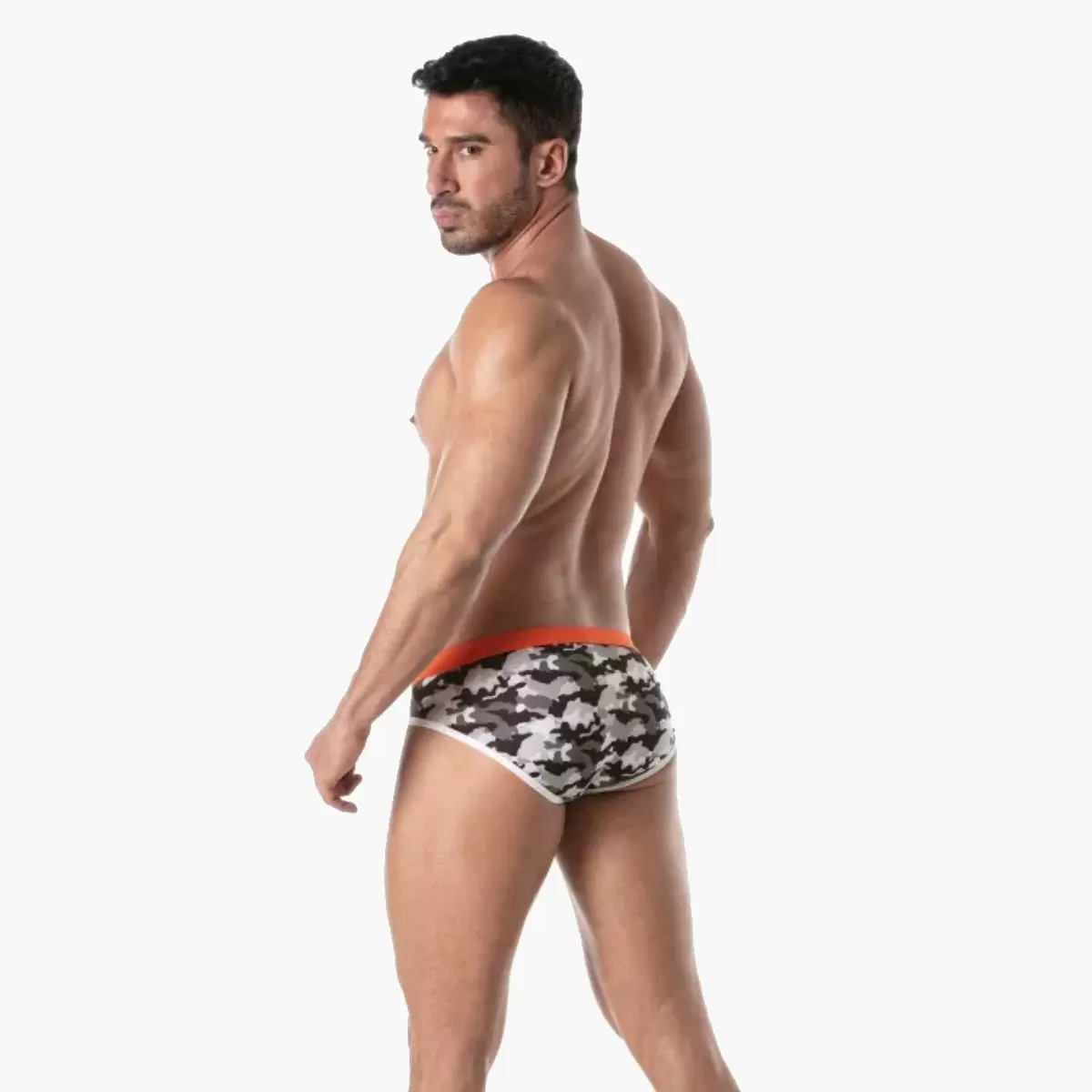Iconic Swim Briefs – Camo Grey Iconic Swim Briefs – Camo Grey