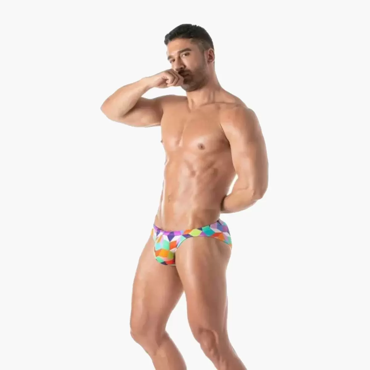 Print Swim Mini Briefs Purple Print Swim Mini Briefs Purple