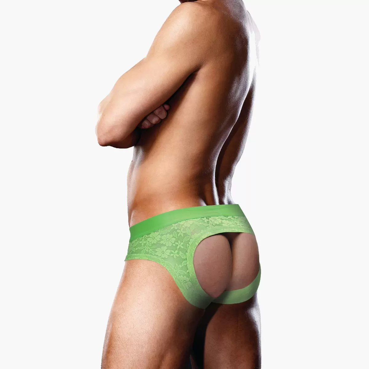 Neon Green Lace Open Back Brief Neon Green Lace Open Back Brief