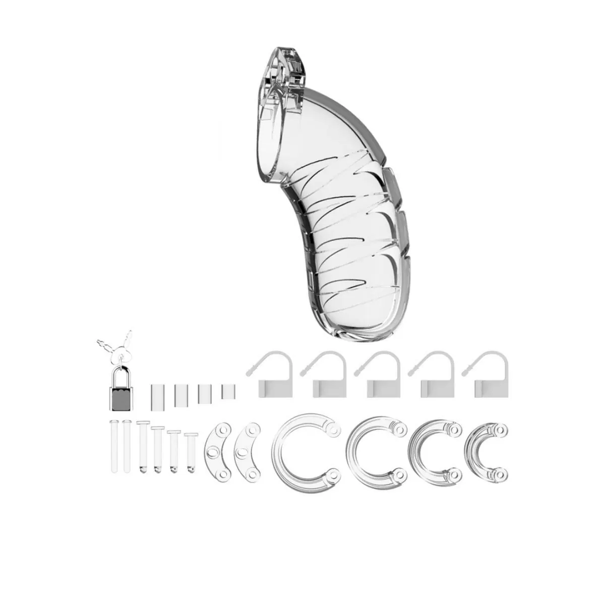 Model 04 Chastity Cock Cage Clear 4.5 / 11 5 cm Model 04 Chastity Cock Cage Clear 4.5 / 11 5 cm