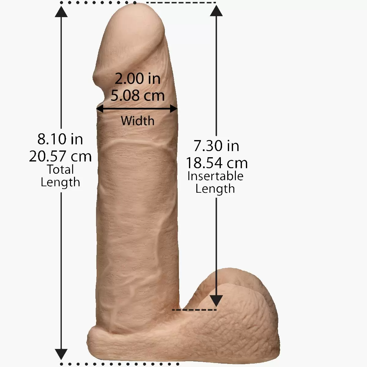 Cock Vac U Lock White 8in Cock Vac U Lock White 8in