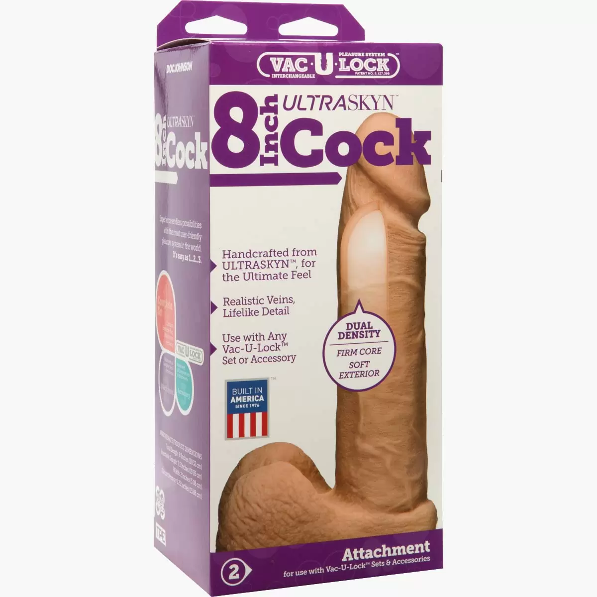 Cock Vac U Lock White 8in Cock Vac U Lock White 8in