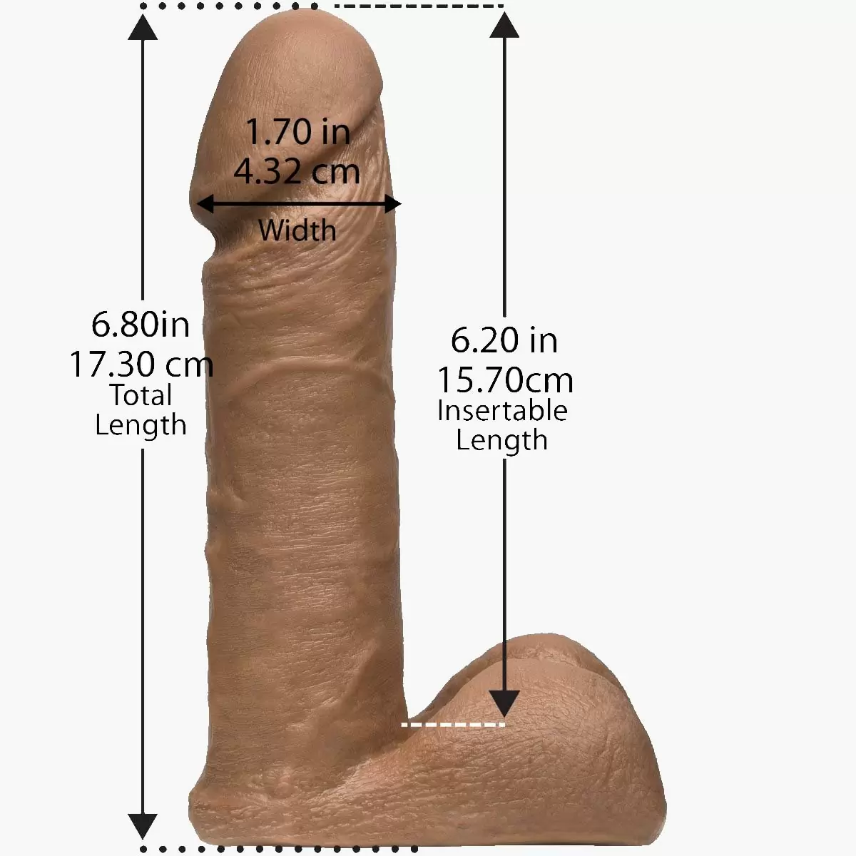 Vac-U-Lock ULTRASKYN Cock – 6 Inch – Caramel Vac-U-Lock ULTRASKYN Cock – 6 Inch – Caramel