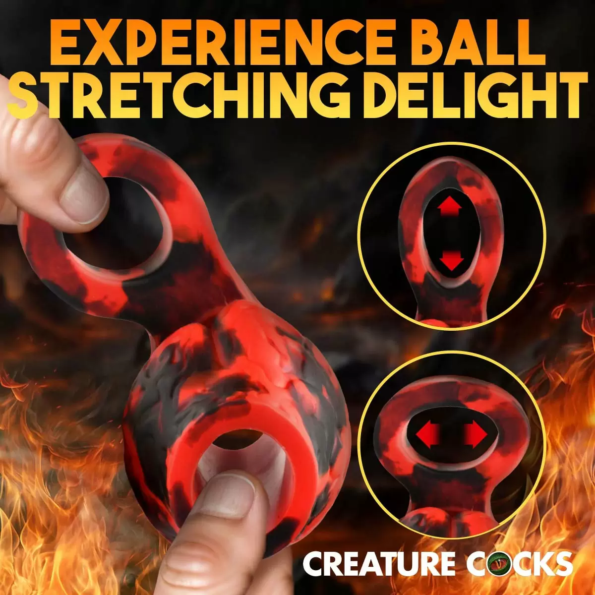 Hell Hound Silicone Girth Enhancer With Ball Strap Hell Hound Silicone Girth Enhancer With Ball Strap