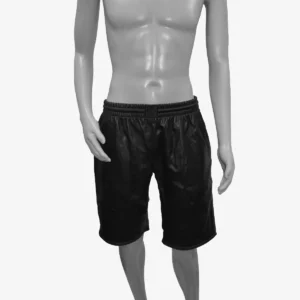Leather Long Sports Shorts Black Leather Long Sports Shorts Black