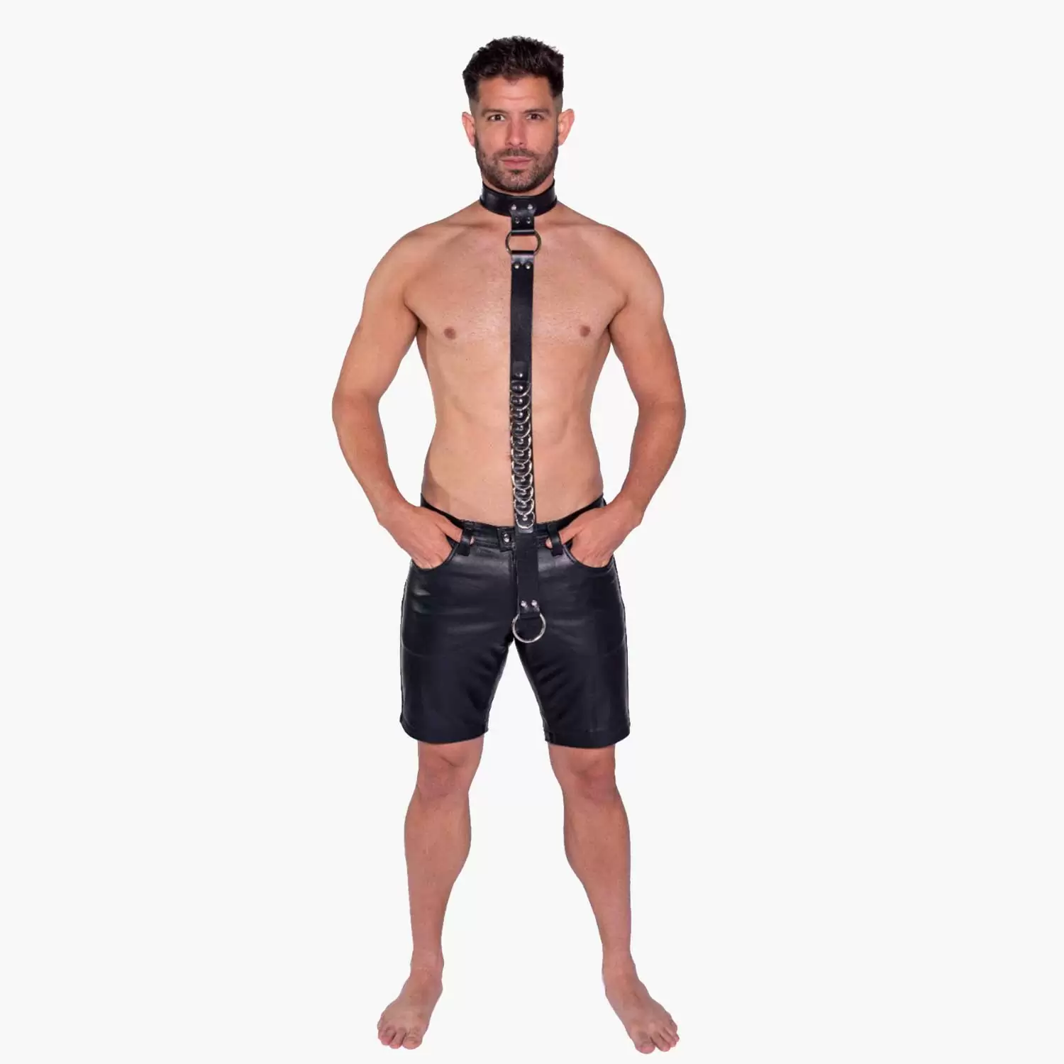 Leather Collar with Strap Leather Collar with Strap