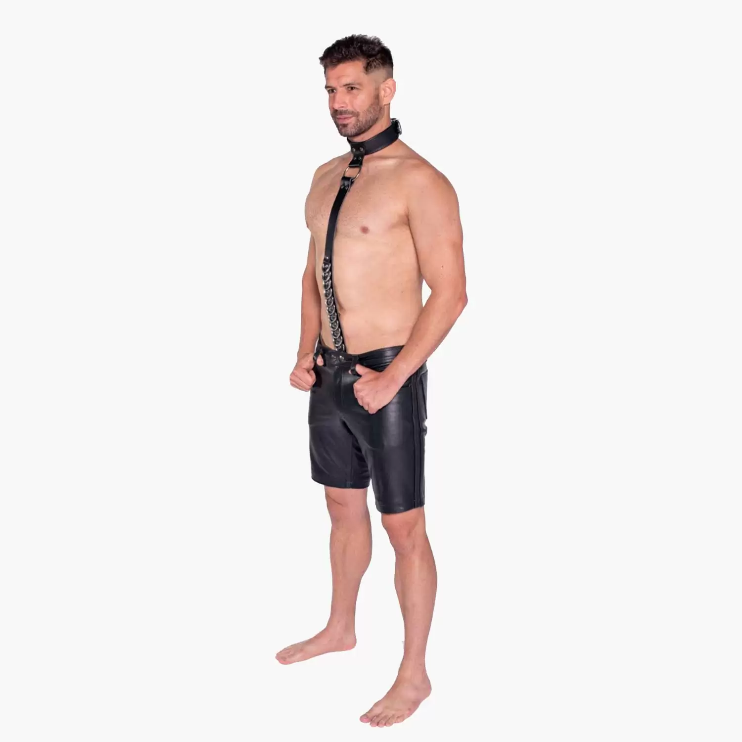 Leather Collar with Strap Leather Collar with Strap