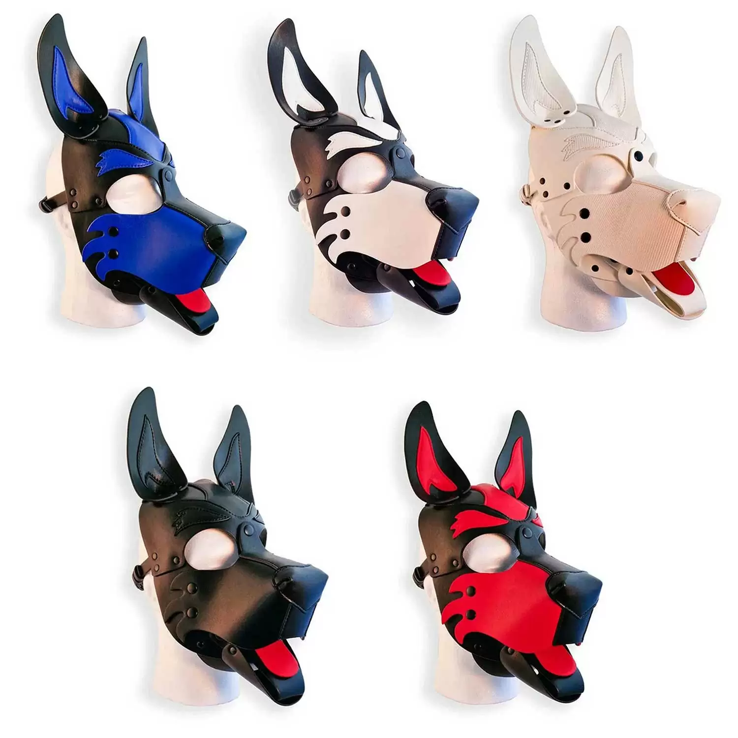Vegan Pup Hood Black Red Blue White Vegan Pup Hood Black Red Blue White