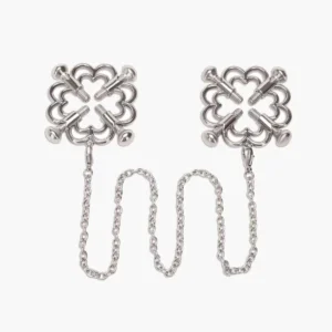 Flower Design Nipple Clamps Chain Flower Design Nipple Clamps Chain