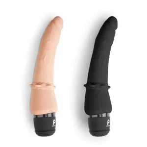 7″ Slim Anal Realistic Vibrator Black Flesh 7″ Slim Anal Realistic Vibrator Black Flesh