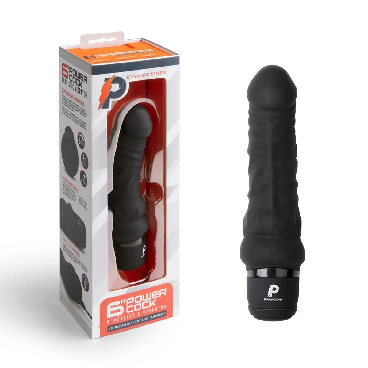 6.5″ Realistic Vibrator Black Flesh 6in 6.5in 6.5″ Realistic Vibrator Black Flesh 6in 6.5in