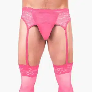 Mens Pink Lace Garter Set Mens Pink Lace Garter Set