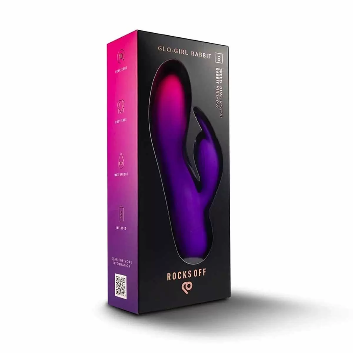 Glo-Girl Rabbit Vibrator Purple Pink Glo-Girl Rabbit Vibrator Purple Pink