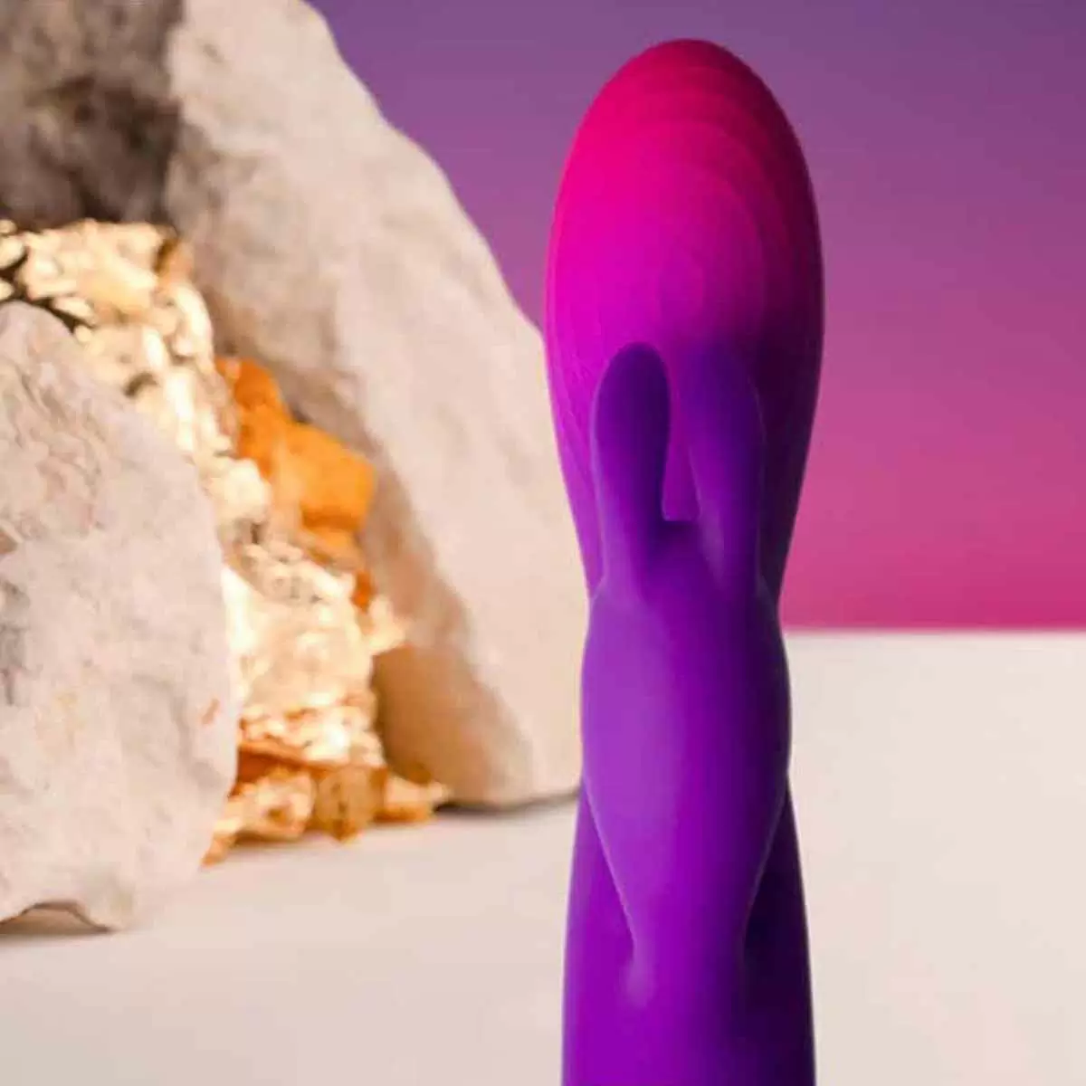 Glo-Girl Rabbit Vibrator Purple Pink Glo-Girl Rabbit Vibrator Purple Pink
