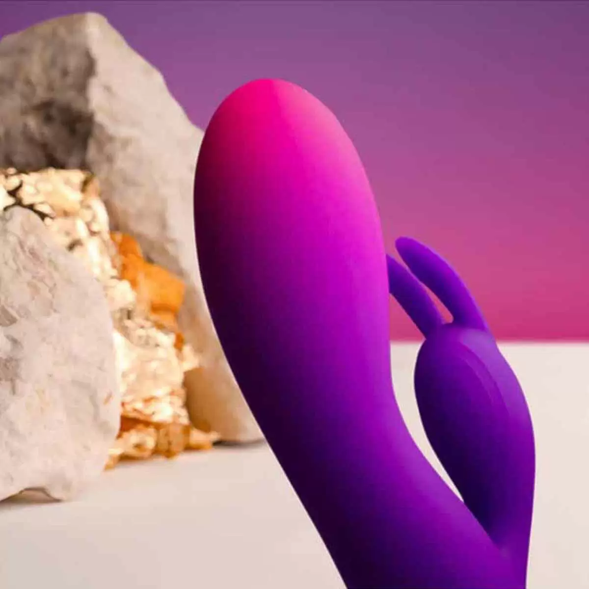 Glo-Girl Rabbit Vibrator Purple Pink Glo-Girl Rabbit Vibrator Purple Pink