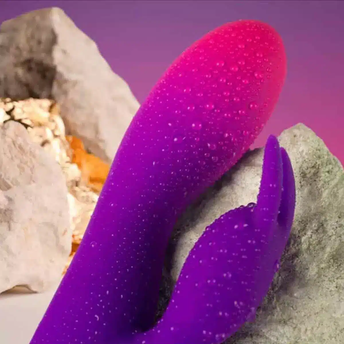 Glo-Girl Rabbit Vibrator Purple Pink Glo-Girl Rabbit Vibrator Purple Pink