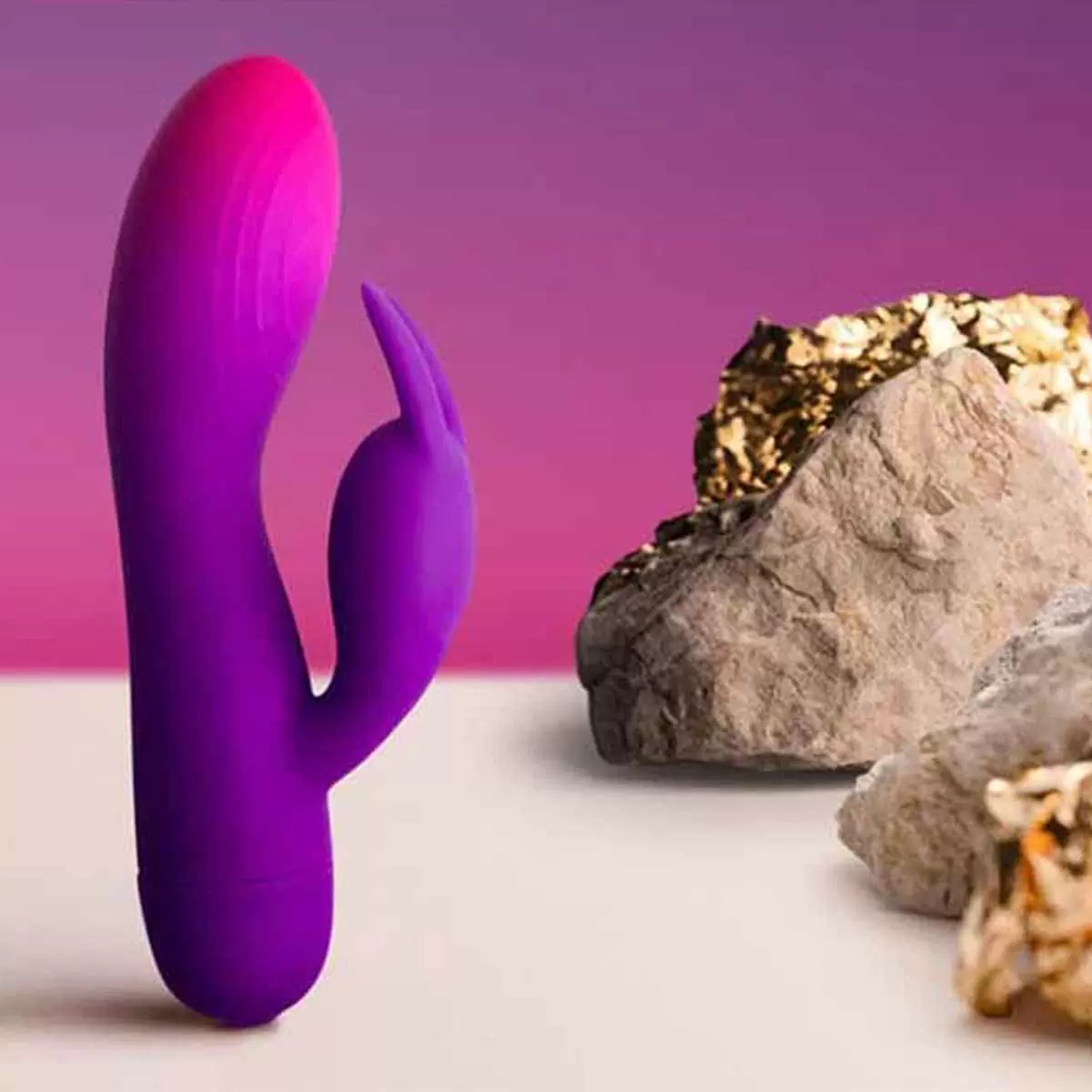 Glo-Girl Rabbit Vibrator Purple Pink Glo-Girl Rabbit Vibrator Purple Pink