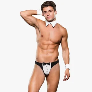 Tuxedo 3 Piece Cuffs & Collar Set Black White Tuxedo 3 Piece Cuffs & Collar Set Black White